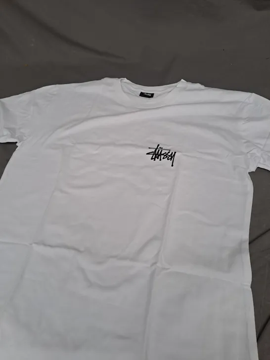 STUSSY CASUAL LOGO T-SHIRT SIZE L