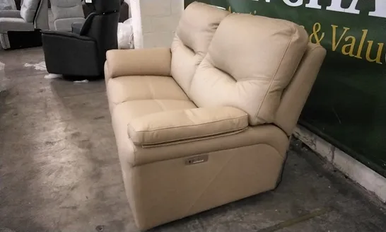 QUALITY BRITISH DESIGNED & MANUFACTURED G PLAN SEATTLE 2 SEATER POWER RECLINER CAMBRIDGE PUTTY LEATHER