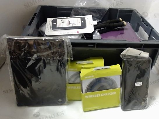 LOT OF APPROXIMATELY 25 ASSORTED PHONE CASES, SCREEN PROTECTORS, CABLES ETC