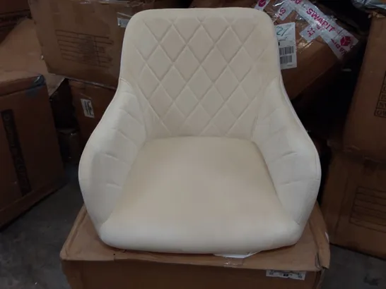 BOXED CLIPOP CLARA SET OF 2 CREAM VELVET CHAIRS (1 BOX)