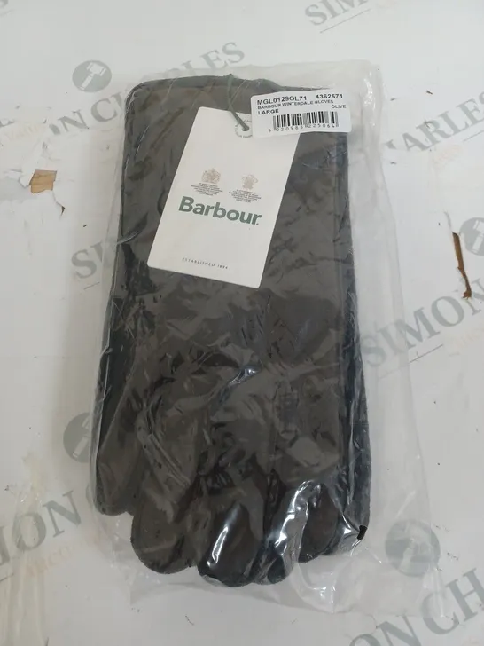 BARBOUR WINTERDALE GLOVES SIZE L 