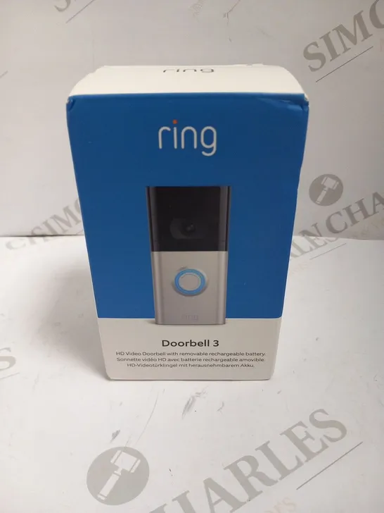 BOXCED RING DOORBELL 3 HD VIDEO DOORBELL