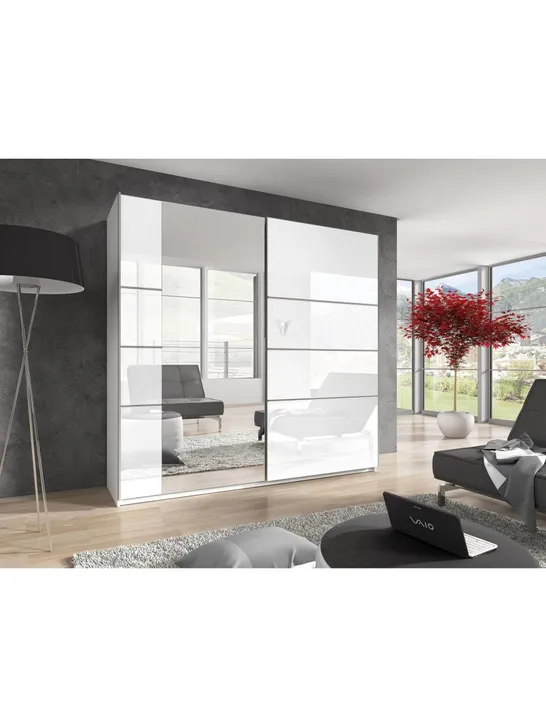 BOXED BETA 2 DOOR SLIDING WARDROBE WITH MIRROR (5 BOXES) RRP £669