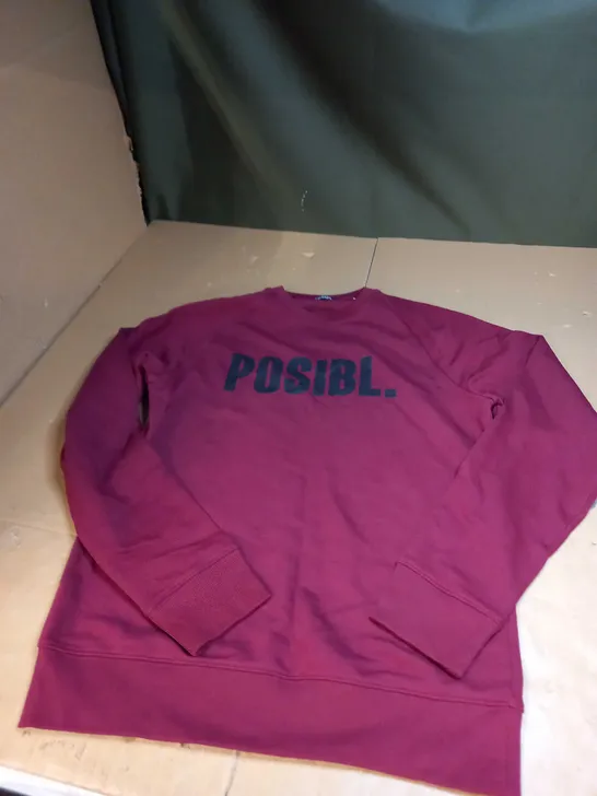 POSIBL BURGANDY JUMPER SIZE M