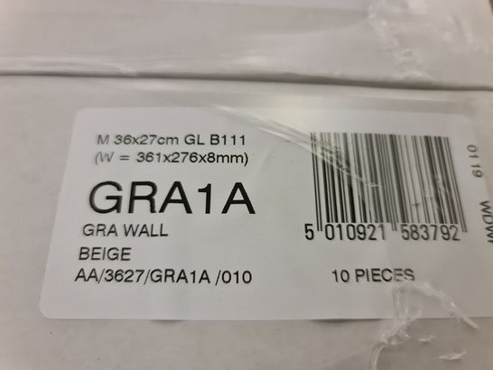 PALLET OF APPROXIMATELY 48 BRAND NEW CARTONS OF 10 GRASMERE BRACKEN BEIGE MATT WALL TILES - 36X27.5CM
