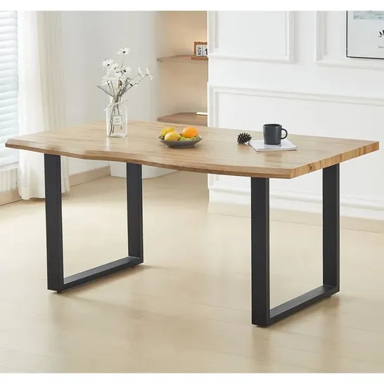 BOXED ALEXIS METAL BASE DINING TABLE (2 BOXES)