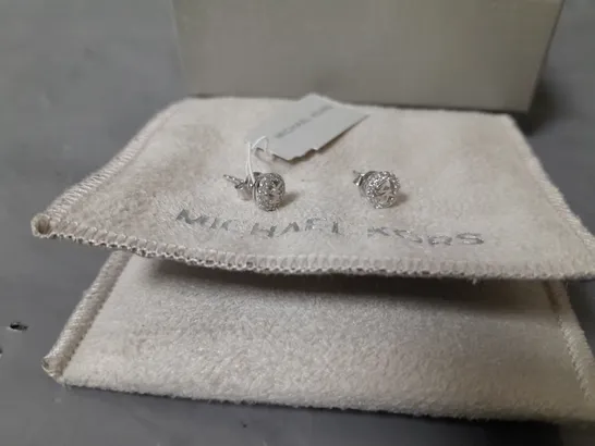 MICHAEL KORS STERLING SILVER STUD EARRINGS