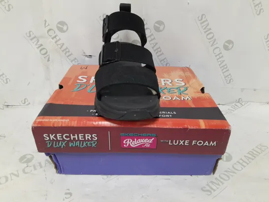 BOXED PAIR OF SKETCHERS LUXURY RETRO SANDALS IN BLACK SIZE 3