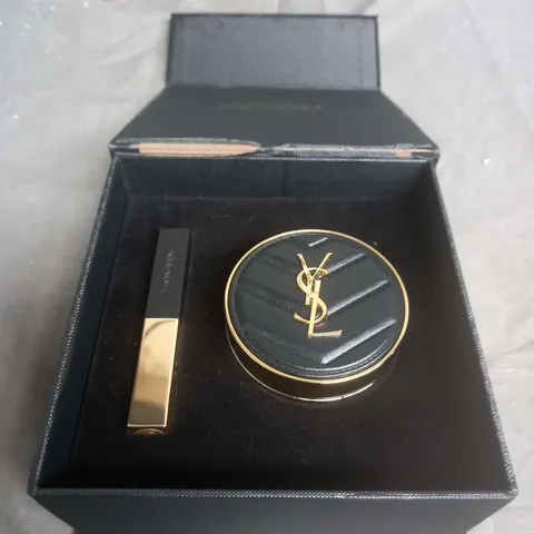 BOXED YVES SAINT LAURENT LIPSTICK AND FOUNDATION