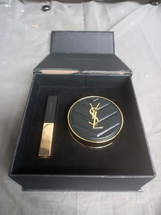 BOXED YVES SAINT LAURENT LIPSTICK AND FOUNDATION