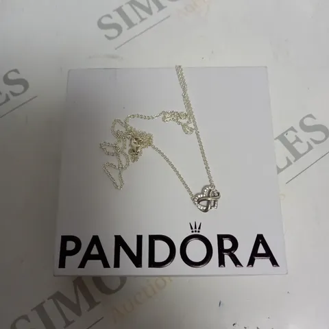 BOXED PANDORA SPARKLING INFINITY HEART COLLIER NECKLACE