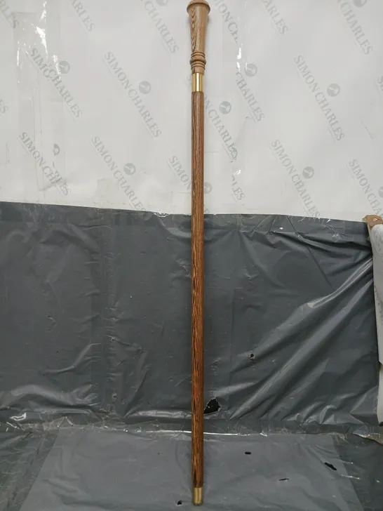 WOODEN RUBBER BOTTOM WALKING STICK