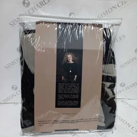 K BY KELLY HOPPEN SIGNATURE LOGO THROW BLACK ONE SIZE 