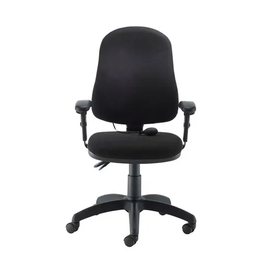 BEDFORD PLASTIC SWIVEL DESK CHAIR COLOUR: BLACK