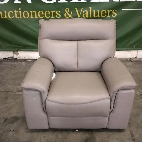 QUALITY BRITISH DESIGNED & MANUFACTURED G PLAN KINGSBURY POWER RECLINER ARMCHAIR IN CAMBRIDGE TAUPE LEATHER