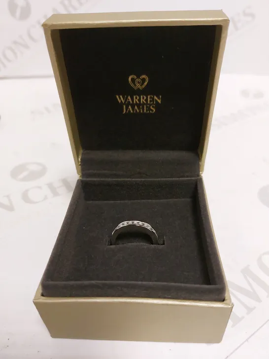 WARREN JAMES SPARKLE STONE SILVER RING 