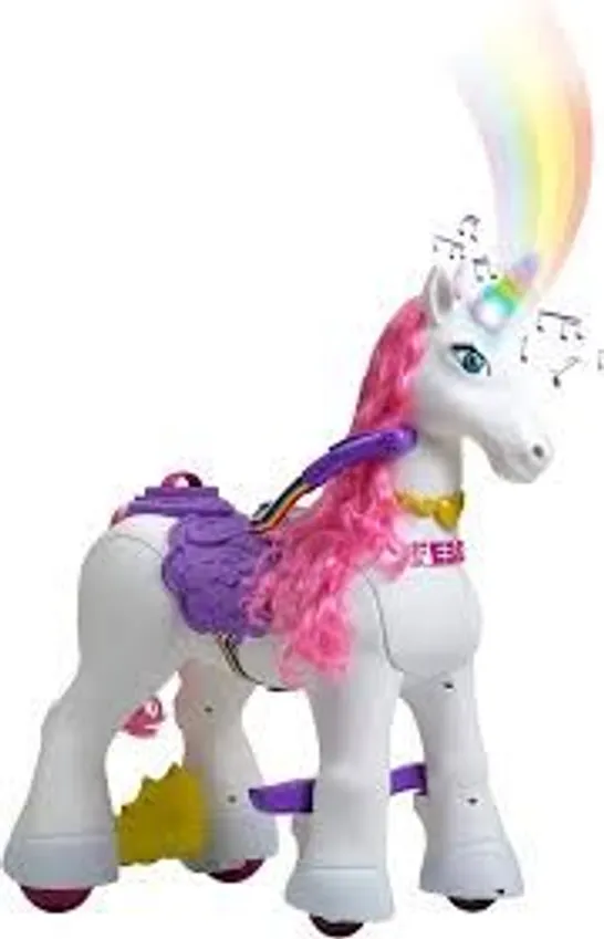 BOXED FEBER MY LOVELY UNICORN RIDE-ON - COLLECTTION ONLY RRP £199.99