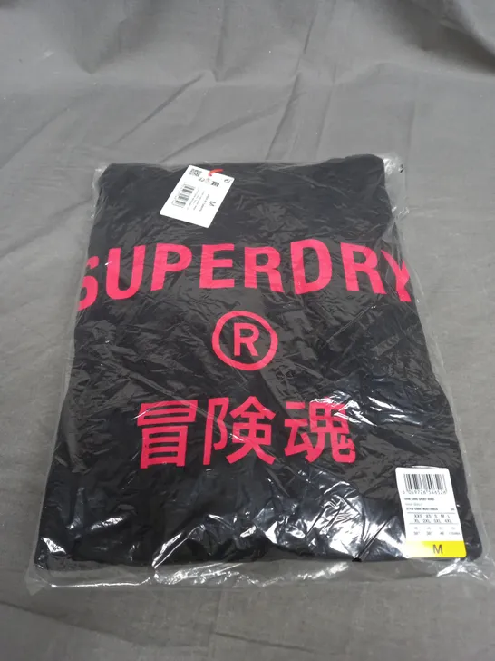 SEALED SUPERDRY CORE SPORT HOODIE IN BLACK - MEDIUM