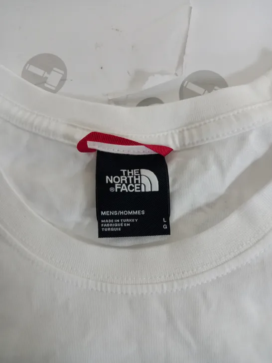 NORTH FACE WHITE LOGO SHIRT-LARGE