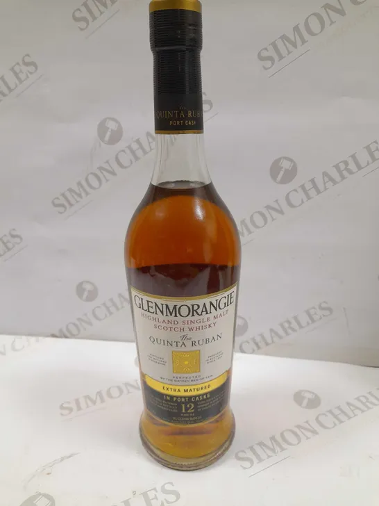 GLENMORANGIE HIGHLAND SINGLE MALT SCOTCH WHISKY THE QUINTA RUBAN EXTRA MATURED IN PORT CASKS 12 YEARS OLD 70CL