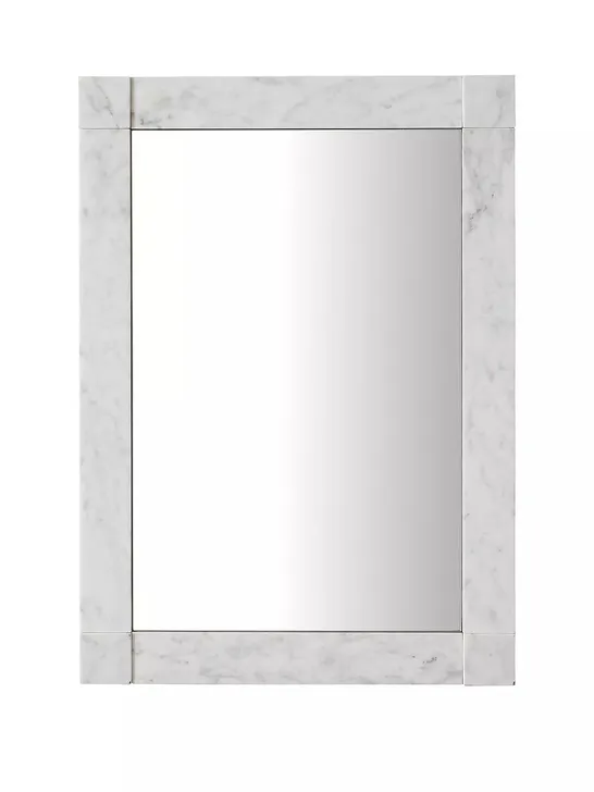 BRAND NEW BOXED WHITE MARBLE WALL MIRROR