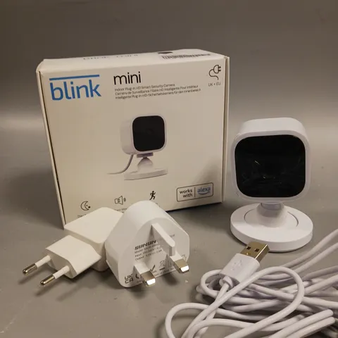 BOXED BLINK MINI INDOOR PLUG-IN HD SMART SECURITY CAMERA 