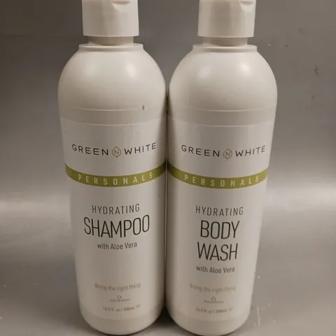 APPROXIMATELY 20 GREEN N WHITE BEAUTY PRODUCTS TO INCLUDE SHAMPOO & BODY WASH - COLLECTION ONLY