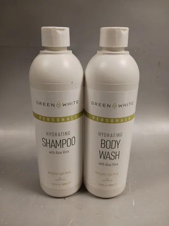 APPROXIMATELY 20 GREEN N WHITE BEAUTY PRODUCTS TO INCLUDE SHAMPOO & BODY WASH - COLLECTION ONLY