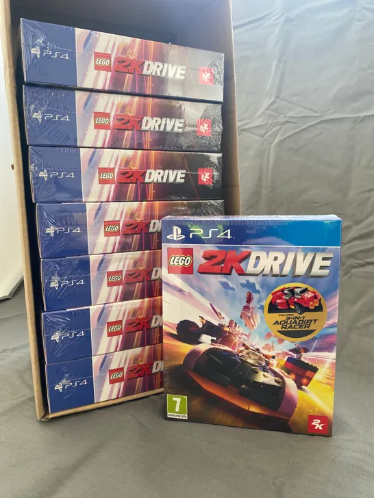 8 BRAND NEW CELLOPHANE WRAPPED COPIES OF LEGO 2K DRIVE FOR PS4 