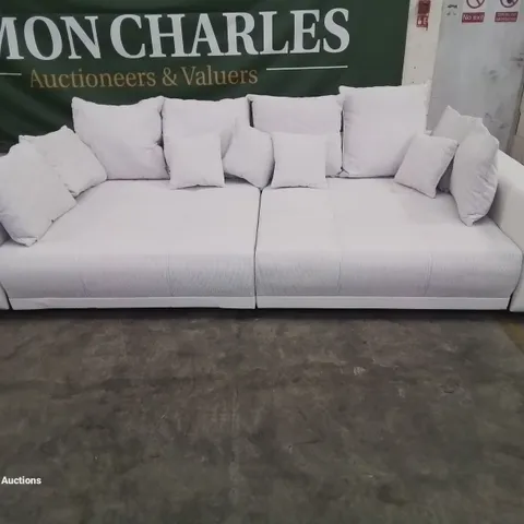 QUALITY DESIGNER BEELIAR LARGE 6 SEATER MODULAR SOFA IN WHITE