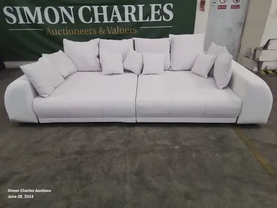 QUALITY DESIGNER BEELIAR LARGE 6 SEATER MODULAR SOFA IN WHITE