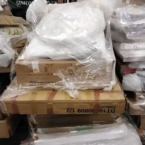 PALLET OF ASSORTED BOXED DINING TABLE PARTS