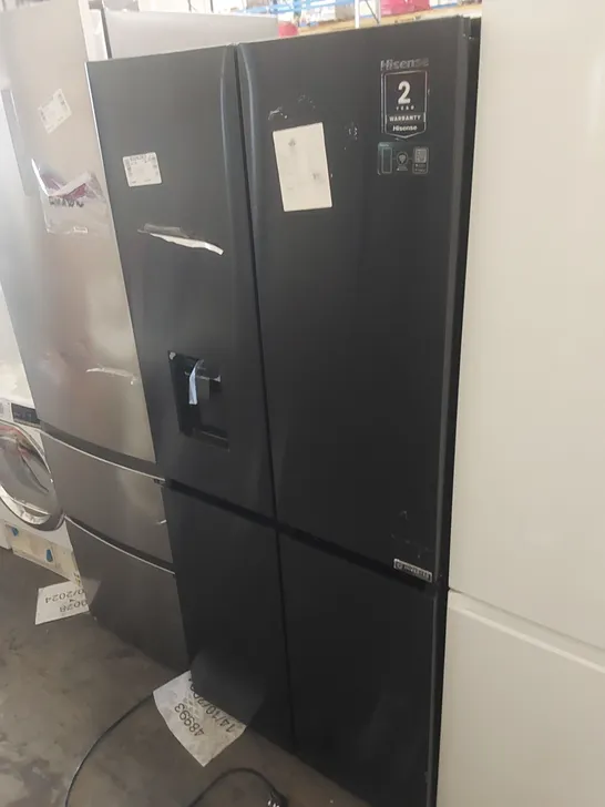 HISENSE RQ5P470SMFE WIFI CONNECTED AMERICAN FRIDGE FREEZER 482 LITERS BLACK - UNPROCESSED RAW RETURN