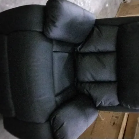 DESIGNER BLACK FAUX LEATHER ELECTRIC RECLINING ARM CHAIR