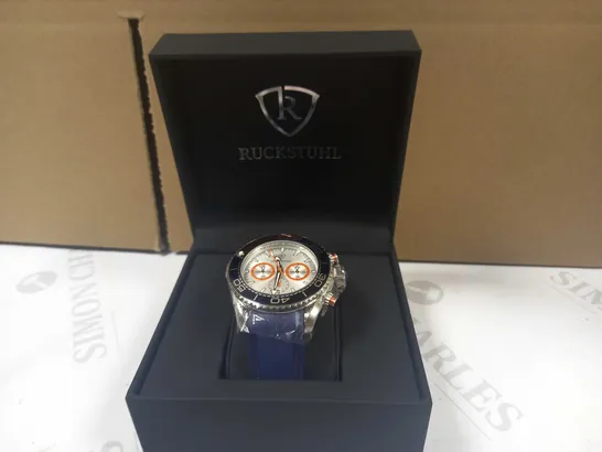 RUCKSTUHL CHRONOGRAPH STYLE RUBBER STRAP WATCH RRP £560