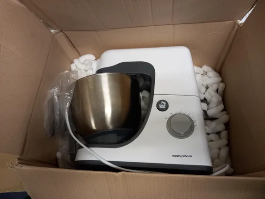 MORPHY RICHARDS STAND MIXER 400023 800W WHITE GREY