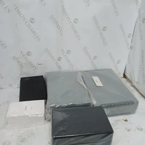 BOX OF ASSORTED METAL CONTAINERS AND METAL STORAGE CONTAINERS 