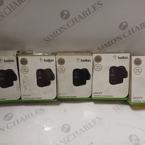 5 X BOXED BELKIN MIXIT 12W UNIVERSAL HOME CHARGERS 