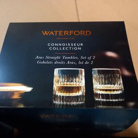 BOXED SET OF 2 WATERFORD ARAS STRAIGHT TUMBLERS