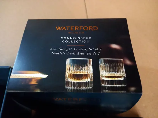 BOXED SET OF 2 WATERFORD ARAS STRAIGHT TUMBLERS