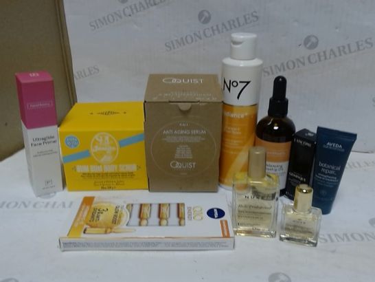 LOT OF APPROXIMATELY 10 ASSORTED SKIN CARE ITEMS, TO INCLUDE FACETHEORY, NUXE, LANCOME, ETC