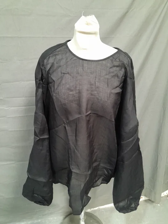 COS DELICATE MATERIAL BLACK TOP - EUR 38