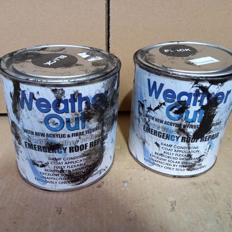 LOT OF 2 ASSORTED TINS OF WEATHER OUT