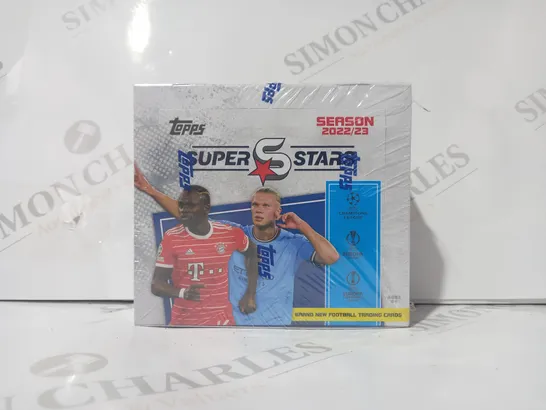 TOPPS SUPERSTARS SEASON 2022/23 TRADING CARDS COMPLETE BOX