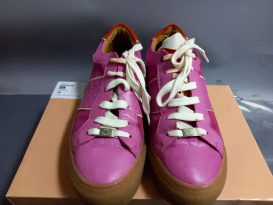 MODA IN PELLE AMANDE LEATHER TRAINER IN PINK - SIZE 39