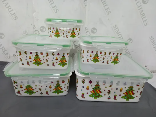 COOK'S ESSENTIALS SET OF 5 CHRISTMAS FOOD BOXES