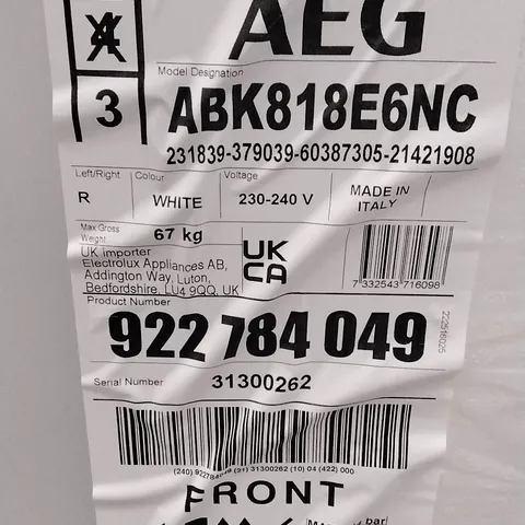 AEG ABK818E6NC REFRIGERATOR RRP £1000