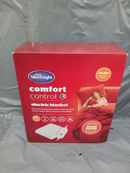 BOXED AND SEALED SILENTNIGHT COMFORT CONTROL ELECTRIC BLANKET - DOUBLE