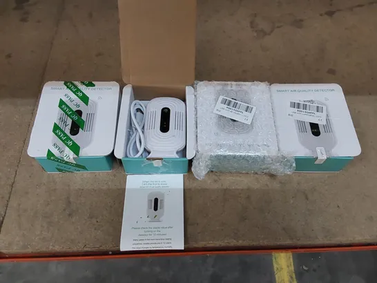 LOT OF APPROXIMATELY 4X USB WIFI SMART AIR QUALITY DETECTORS (4 BOXES TAPED TOGETHER)