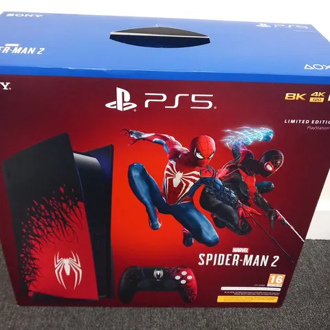 BOXED SONY PLAYSTATION 5 CFI-1216A LIMITED EDITION MARVEL SPIDER-MAN 2 GAMES CONSOLE